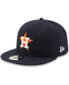 New Era Men's Houston Astros Home Authentic Collection On Field 59fifty Performance Fitted Cap In Navy