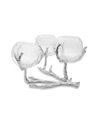 Classic Touch 12.25" 3 Branch Centerpiece In Silver-tone