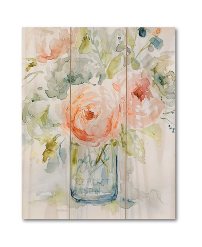 Courtside Market Cabbage Roses I 10.5x14 Board Art In Multi