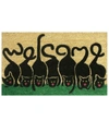 HOME & MORE CATS WELCOME NATURAL COIR/VINYL DOORMAT, 17" X 29"