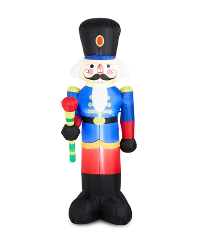 Glitzhome Lighted Inflatable Nutcracker Decor In Multi