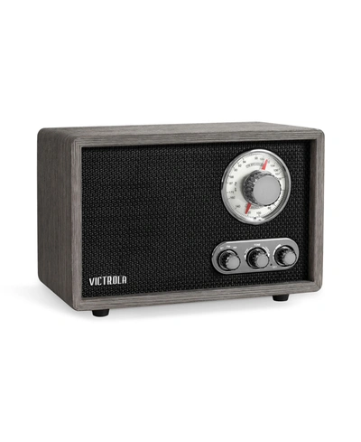 Victrola Linden Wood Bluetooth Radio In Gray