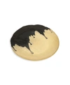 Classic Touch 11" Dipped Dinner Plates, Set Of 4 In Black