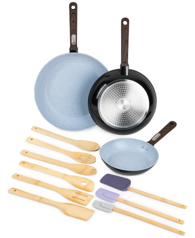 Brooklyn Steel Co. 11-pc. Retrograde Cookware & Utensil Set In Light Blue