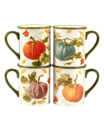 Certified International Autumn Harvest Set Of 4 Mugs In Multi