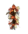 National Tree Company 24" Harvest Maple Leaf Teardrop In Yellow