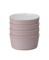 Denby Impression Charcoal Straight Bowl, Set Of 4 In Medium Pink