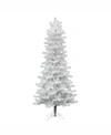 VICKERMAN 6.5 FT CRYSTAL WHITE PINE SLIM ARTIFICIAL CHRISTMAS TREE UNLIT