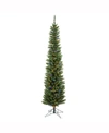 Vickerman 7.5 Ft Durham Pole Pine Artificial Christmas Tree With 250 Multi-colored Led Lights