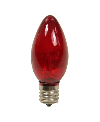 Northlight Pack Of 25 Transparent Red C9 Christmas Replacement Bulbs