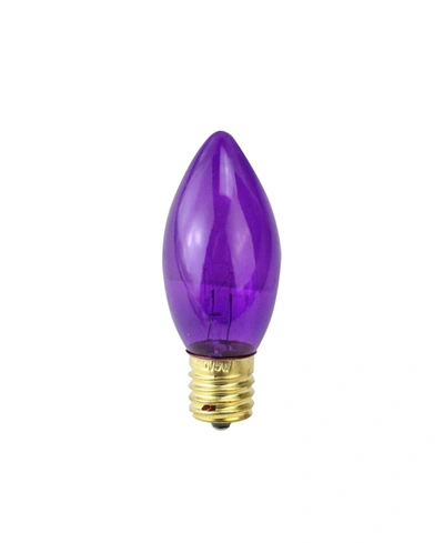Northlight Pack Of 25 Incandescent C9 Purple Christmas Replacement Bulbs