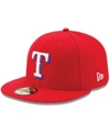 New Era Texas Rangers Low Profile Ac Performance 59fifty Cap In Red