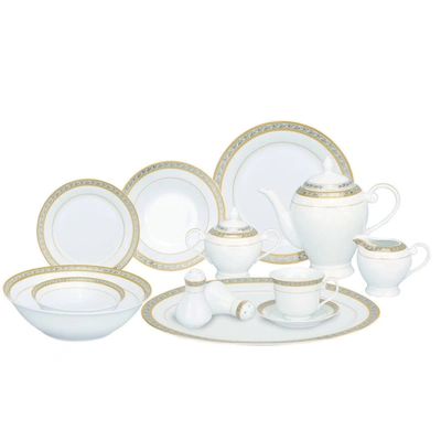 Lorren Home Trends Safora 57-pc Dinnerware Set, Service For 8 In Silver