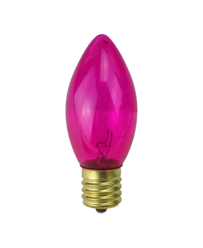 Northlight Pack Of 25 Transparent C9 Pink Christmas Replacement Bulbs