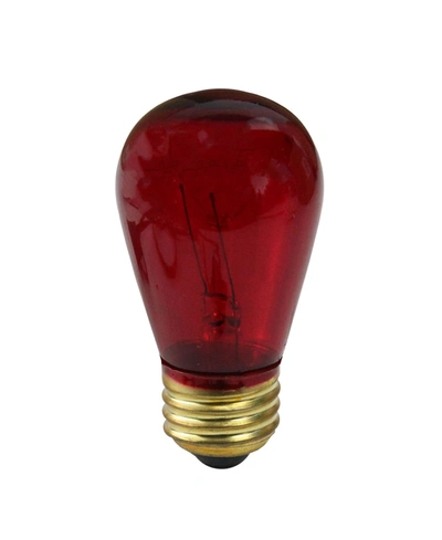 Northlight Pack Of 25 Incandescent Red E26 Base Replacement S14 Light Bulbs - 11 Watts