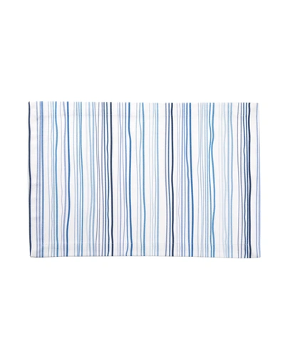 Tableau Watercolor Stripe Placemat Set, 4 Piece In Blue