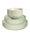 Denby Heritage Heritage Orchard Coupe 12 Pc Set In Pastel Green
