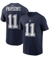 Nike Men's Micah Parsons Dallas Cowboys 2021 Draft First Round Pick T-shirt In Navy