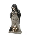 National Tree Company 12" Tombstone And Skeleton Reaper In Black