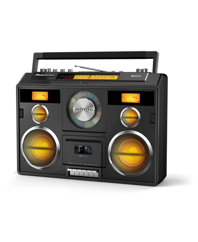 Studebaker Sb2140b Sound Station Portable Stereo Bluetooth, Cd, Am/fm Radio, Cassette Recorder In Black