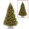 NATIONAL TREE COMPANY NATIONAL TREE 7.5' KINGSWOOD FIR MEDIUM HINGED TREE WITH 500 DUAL COLOR(R) LED LIGHTS + POWERCONNECT