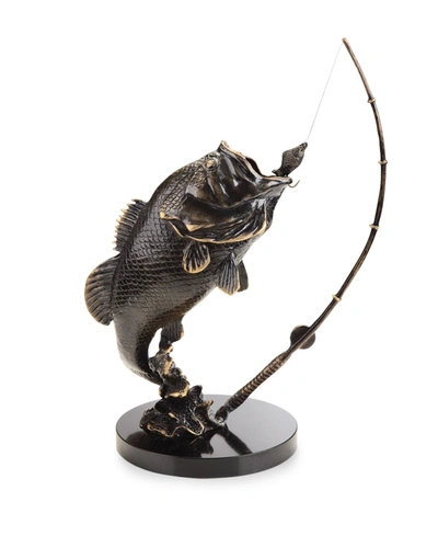 Spi Home Largemouth Bass Sculpture In Bronze
