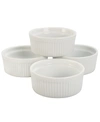Bia Individual Souffles, Set Of 4 In White