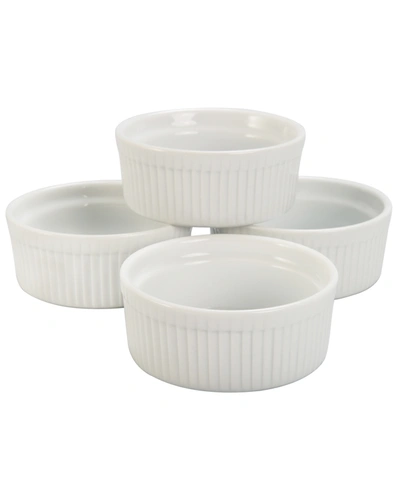 Bia Individual Souffles, Set Of 4 In White