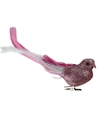 Northlight 8" Plum Pink Clip-on Glittered Bird Christmas Ornament Decorations In Pink