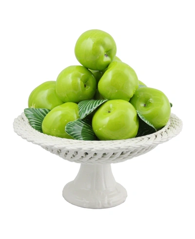 Three Star Italian Bowl Of Apples In Green