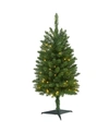 Nearly Natural Slim Mountain Pine Artificial Christmas Tree With 50 Clear Led Lights In Green