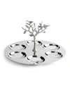 Michael Aram Tree Of Life 6-compartment Serving Plate In Silver- Tone