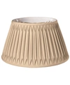 MACY'S CLOTH&WIRE SLANT SHALLOW DRUM WITH DOUBLE SMOCKED PLEAT SOFTBACK LAMPSHADE