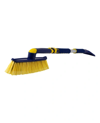 Michelin Hybrid Telescopic Snow Brush With Ice Scraper, 34"-50" In Blue/yellow/gray