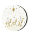 Coton Colors Nativity Round Trivet In White