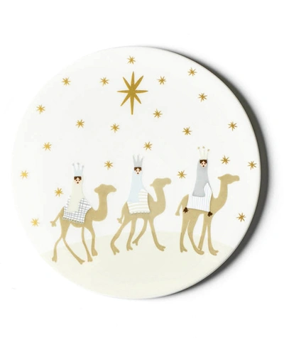 Coton Colors Nativity Round Trivet In White