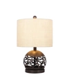 FANGIO LIGHTING RUSTIC CAGE CUT TABLE LAMP