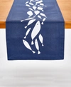 Tableau School Of Fish Printed Table Runner, 72" X 14" In Navy