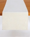 Tableau Cross Weave-pebble Table Runner, 72" X 14" In Natural