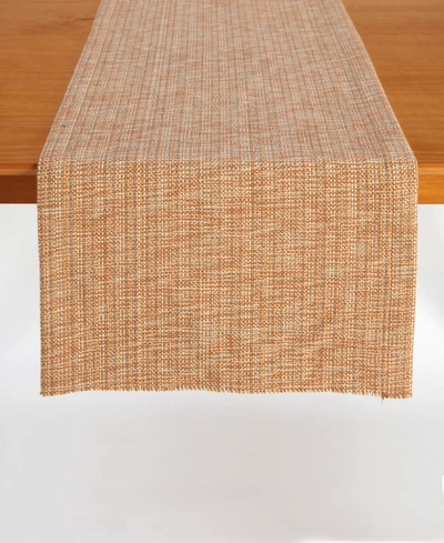 Tableau Melange-canyon Table Runner, 72" X 14" In Medium Orange