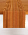 Tableau Hampton Stripe Table Runner, 72" X 14" In Medium Orange