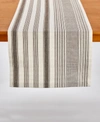 TABLEAU HAMMOND STRIPE BIRCH WOVEN TABLE RUNNER, 72" X 14"