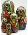 G.debrekht 5-piece Christmas Tree Santa Russian Matryoshka Nested Doll Set In Multi