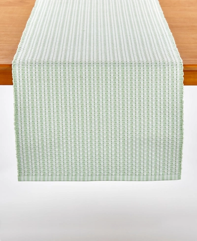 Tableau Carina Woven Table Runner, 72" X 14" In Green