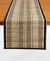 Tableau Banana Leaf Table Runner, 72" X 14" In Black