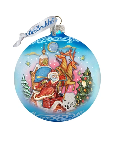 G.debrekht Special Delivery Hand Painted Glass Ornament In Multi