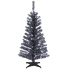NATIONAL TREE COMPANY NATIONAL TREE 4 FT. BLACK TINSEL TREE WITH CLEAR LIGHTS