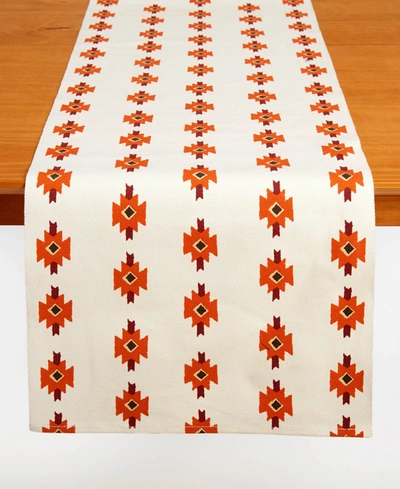 Tableau Mesa Table Runner, 72" X 14" In Medium Orange