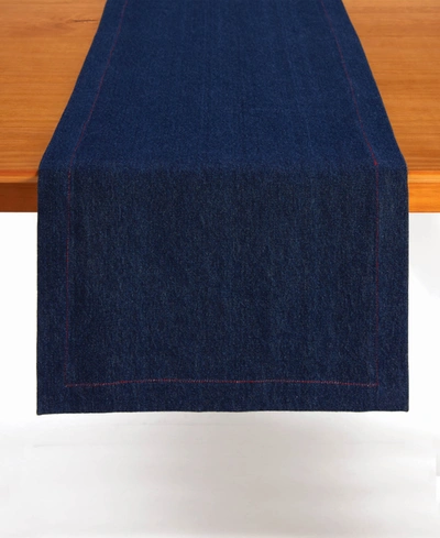 Tableau Denim Table Runner, 72" X 14" In Blue