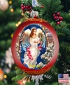 G.debrekht Angel In The Arch Glass Ornament In Multi Color